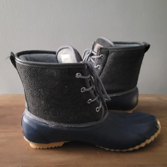 Chooka Eastlake Herringbone Gray Quilted Duck Boots Winter Sz 11 - Picture 7 of 12